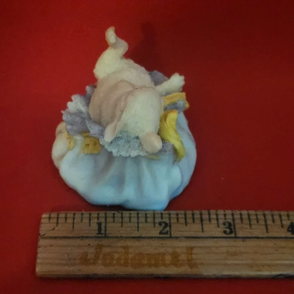 Aynsley Master Craft Playful Baby Rabbit Figurine Hand Painted